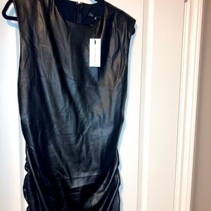 black faux leather dynamite dress size large ✨